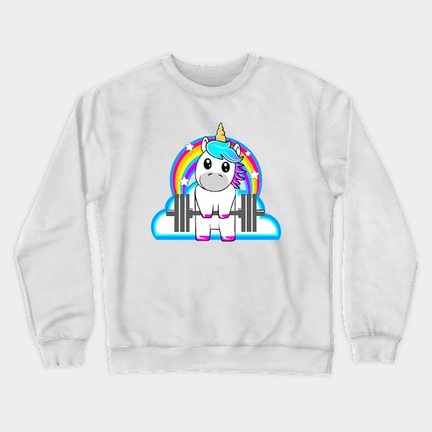 Unicorn lifting Crewneck Sweatshirt by TimAddisonArt